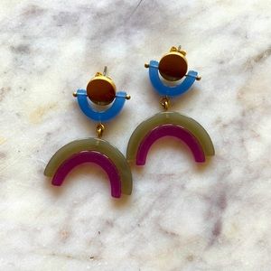 Madewell acetate & gold earrings